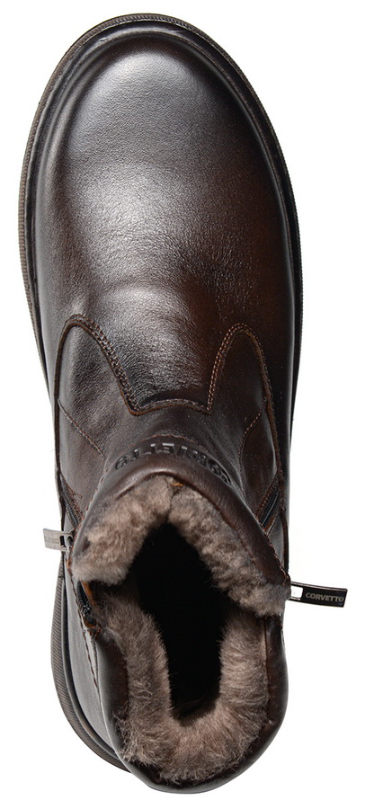 мужские ботинки натуральная кожа / натуральный мех corvetto