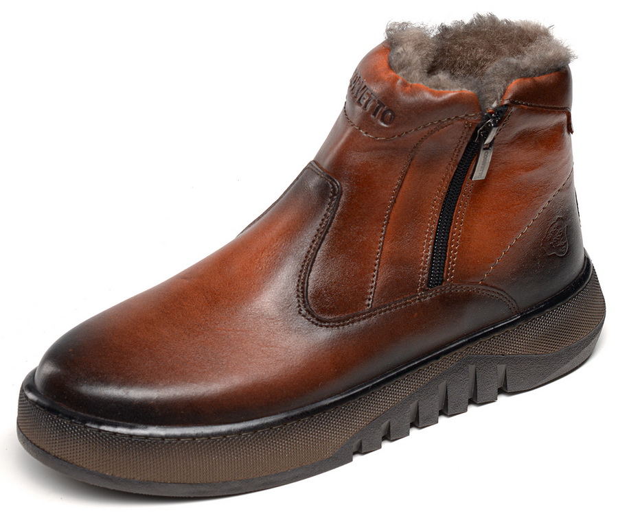 мужские ботинки натуральная кожа / натуральный мех corvetto