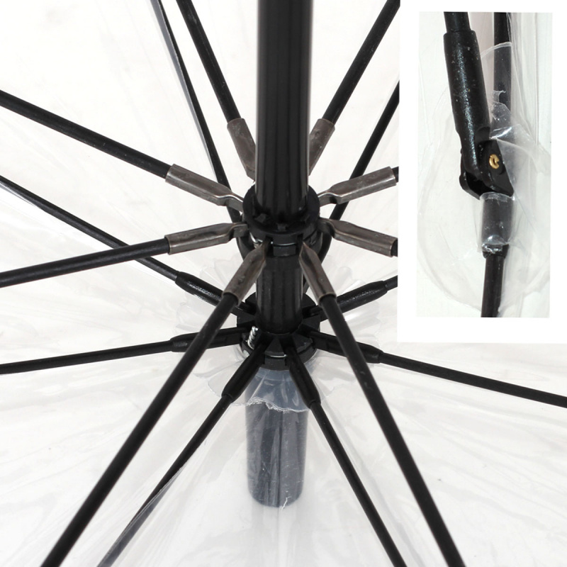 зонт женский прозрачный механика трость красный поцелуй flioraj 