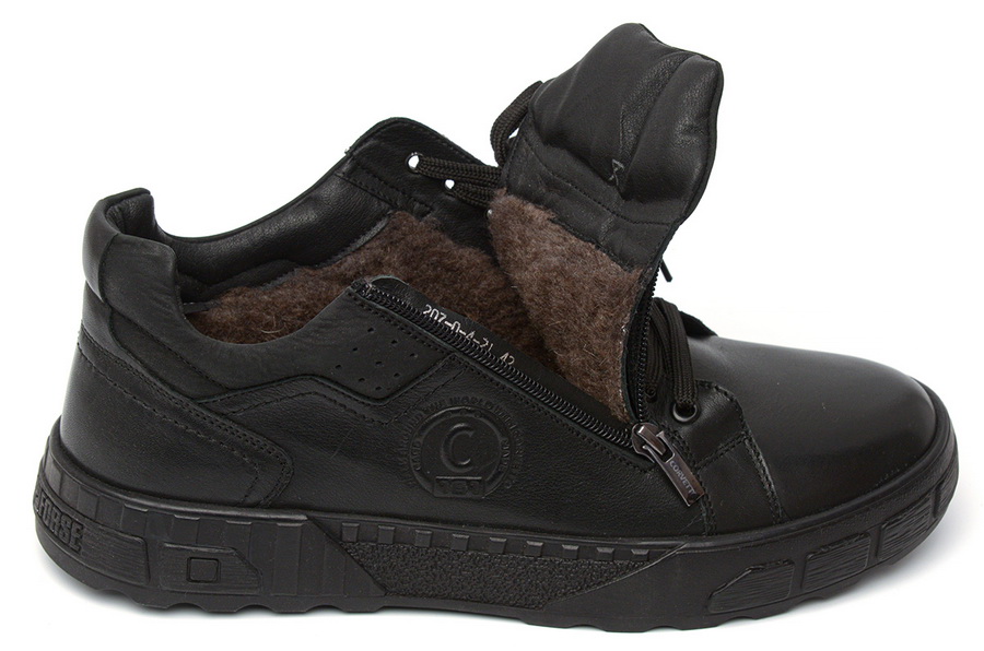 мужские ботинки полуспортивные натуральная кожа / шерсть corvetto