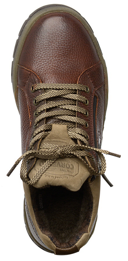 мужские ботинки полуспортивные натуральная кожа / шерсть corvetto