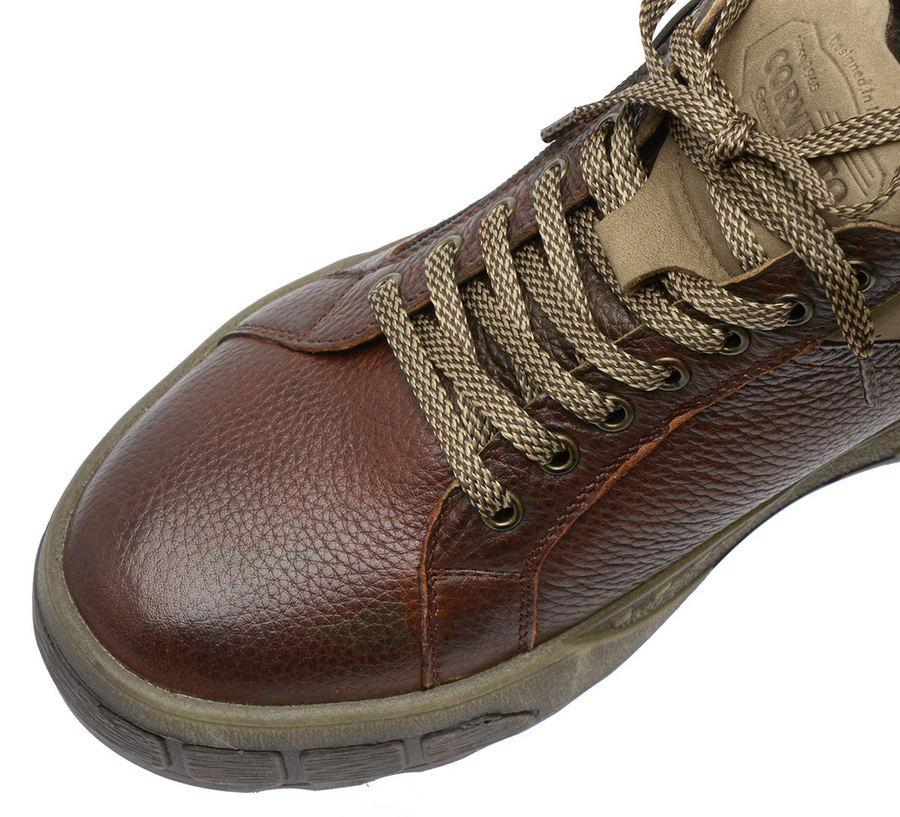 мужские ботинки полуспортивные натуральная кожа / шерсть corvetto