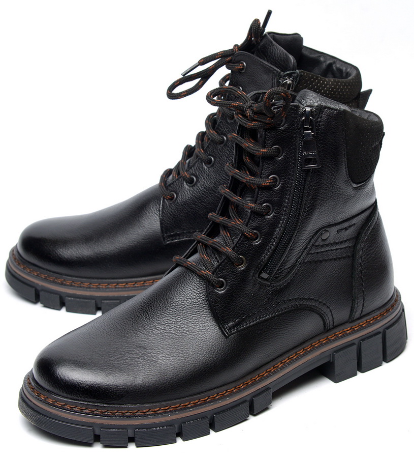 мужские ботинки натуральная кожа / натуральный мех corvetto