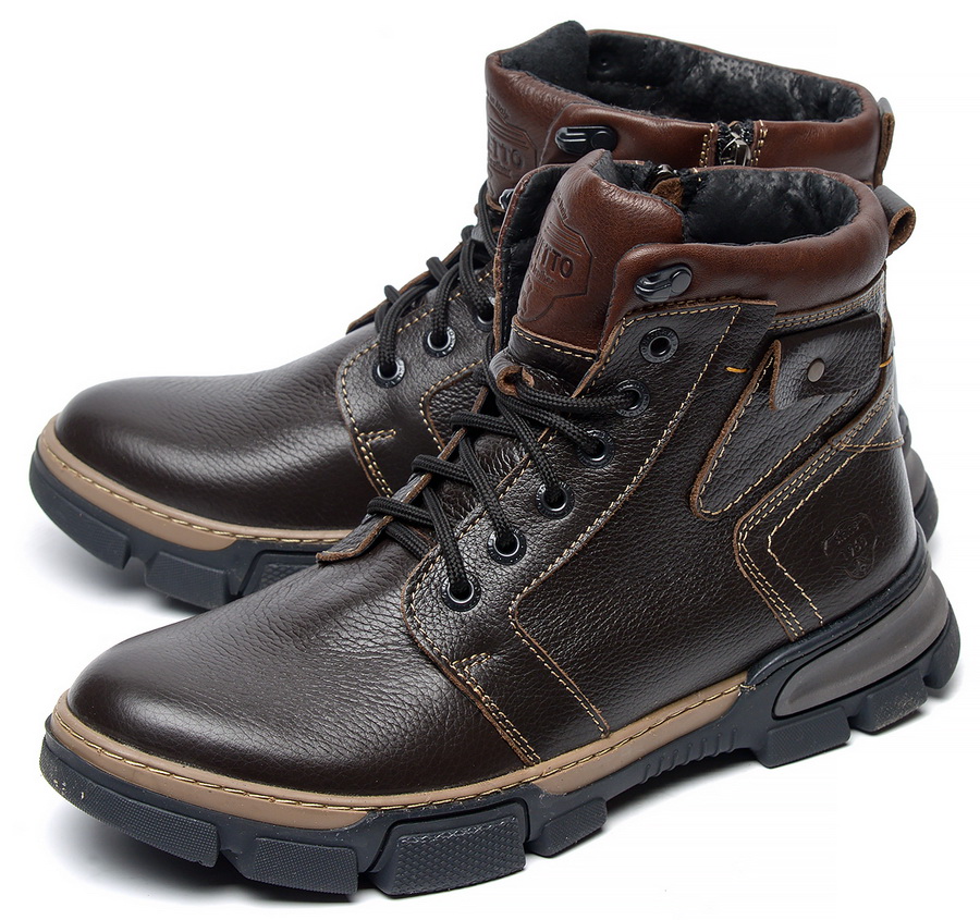 мужские ботинки натуральная кожа / натуральный мех corvetto