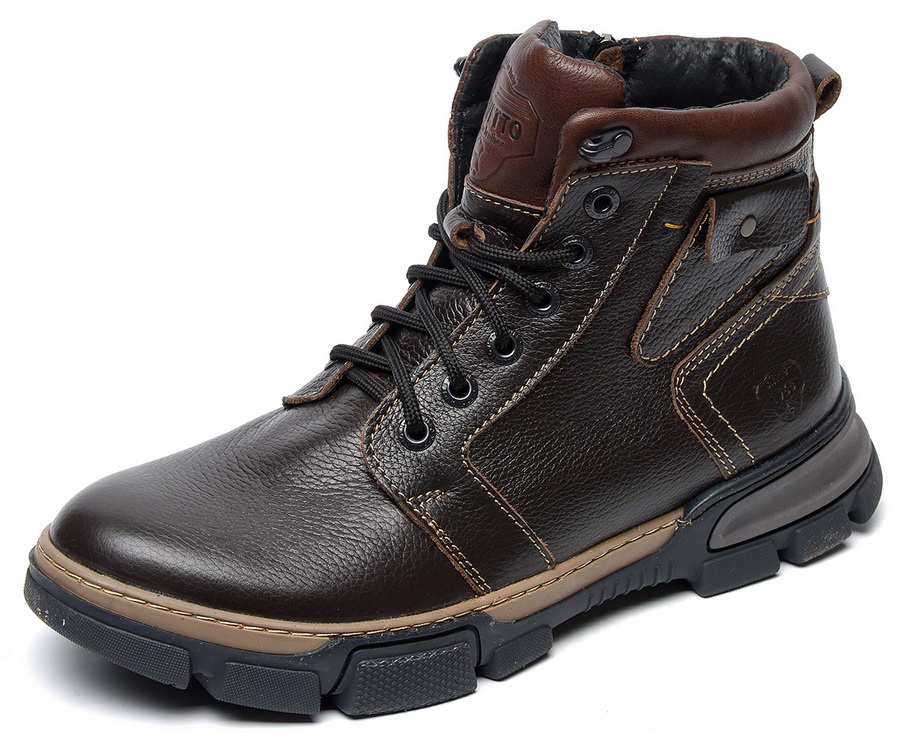 мужские ботинки натуральная кожа / натуральный мех corvetto