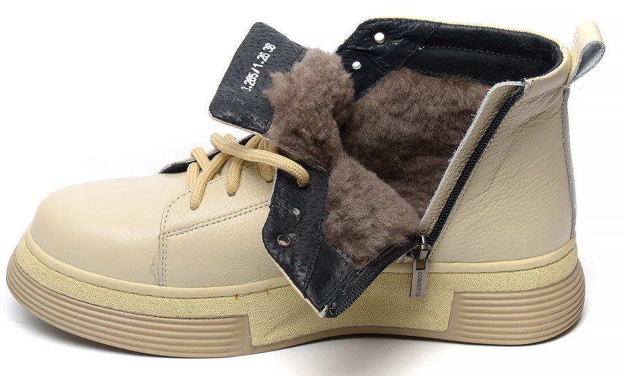 женские ботинки натуральная кожа / натуральный мех corvetto италия