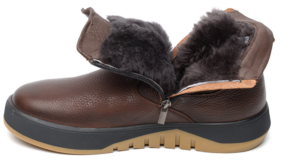 мужские ботинки натуральная кожа / натуральный мех corvetto