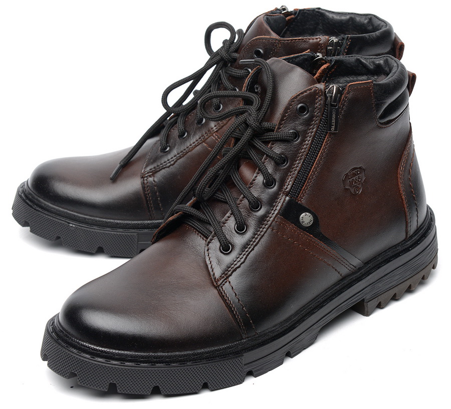 мужские ботинки натуральная кожа / натуральный мех corvetto