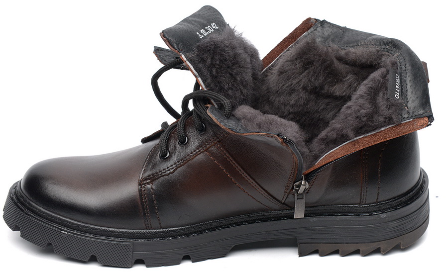 мужские ботинки натуральная кожа / натуральный мех corvetto