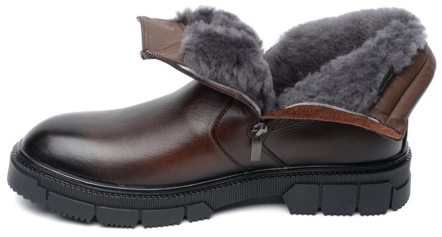 мужские ботинки натуральная кожа / натуральный мех corvetto