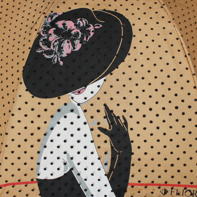 зонт трость механика дама с вуалью flioraj