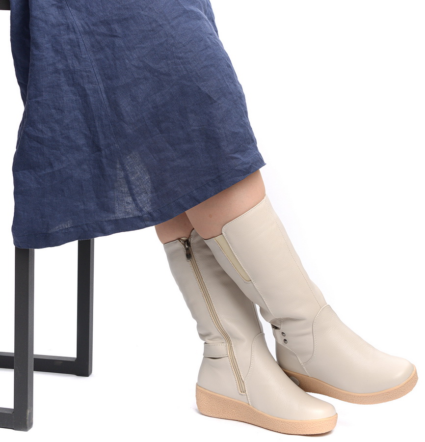 женские сапоги натуральная кожа / натуральный мех gugu германия