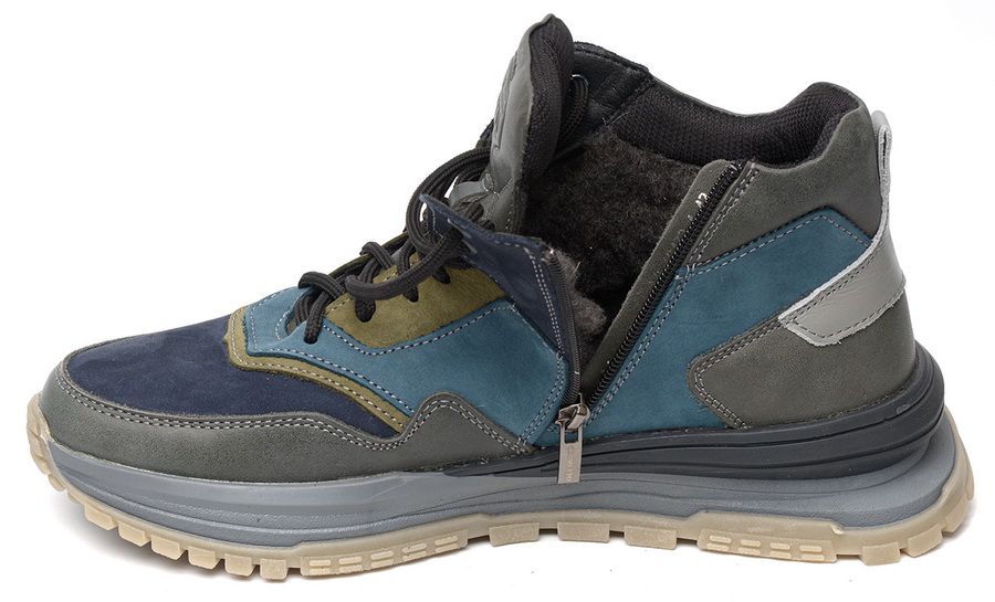 мужские кроссовки натуральная кожа / шерсть corvetto