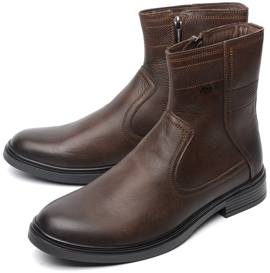 мужские ботинки натуральная кожа / шерсть corvetto