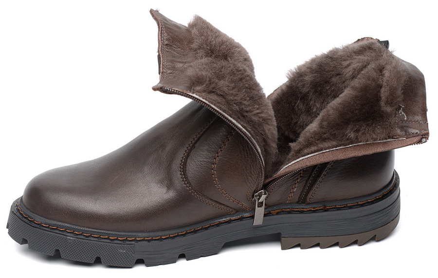 мужские ботинки натуральная кожа / натуральный мех corvetto