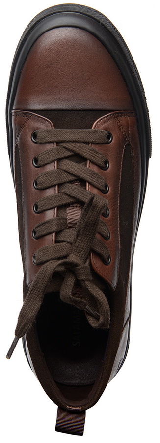 мужские полуботинки натуральная кожа + велюр salamander