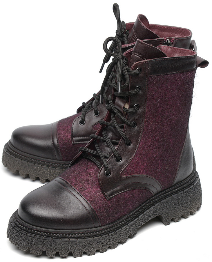 женские ботинки натуральная кожа+войлок / шерсть corvetto италия