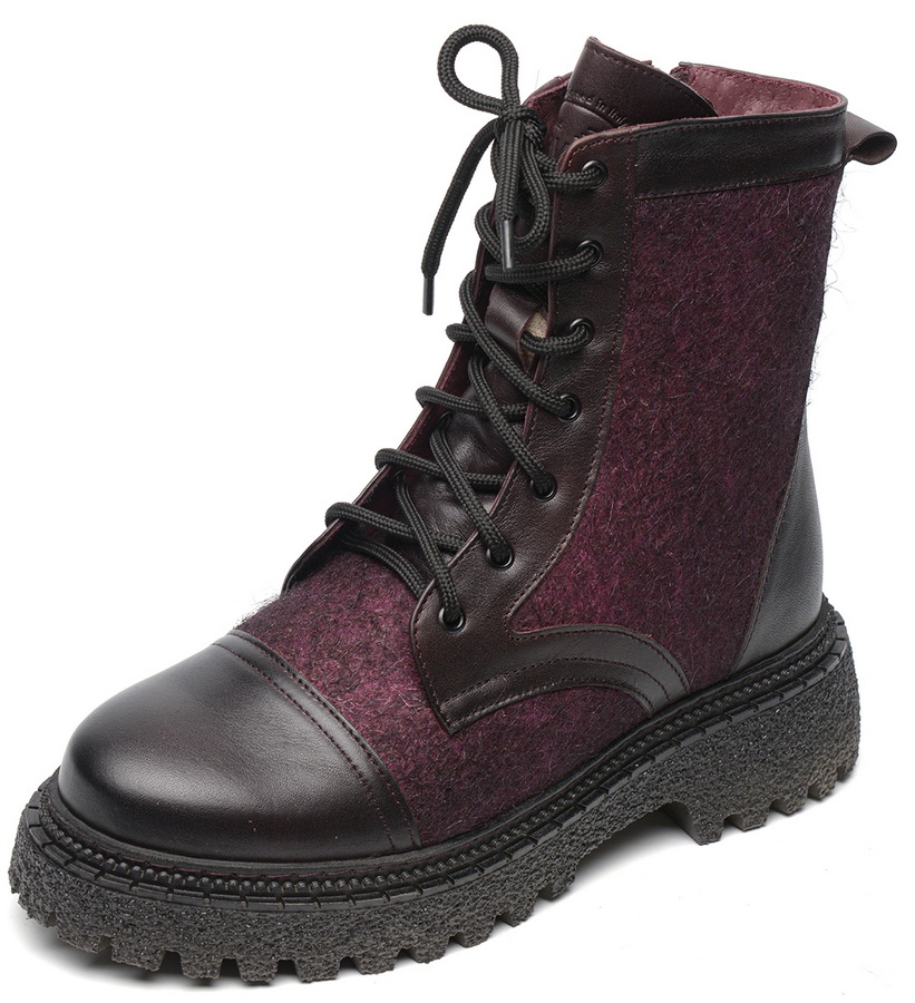 женские ботинки натуральная кожа+войлок / шерсть corvetto италия