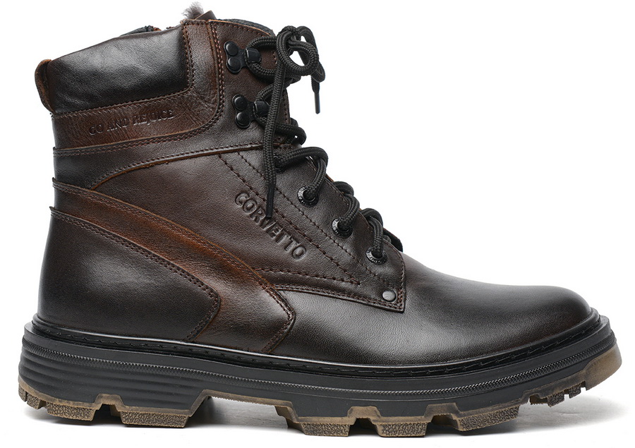 мужские ботинки натуральная кожа / натуральный мех corvetto