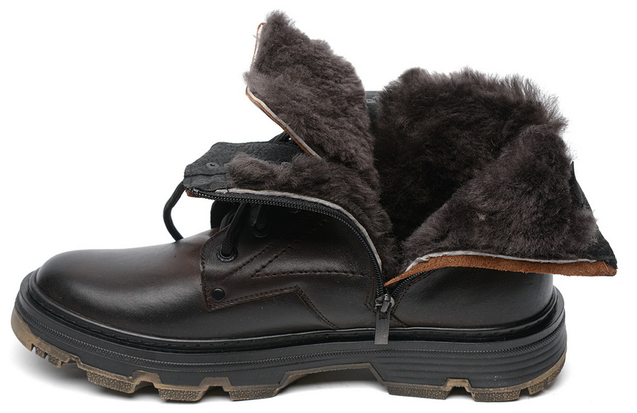 мужские ботинки натуральная кожа / натуральный мех corvetto