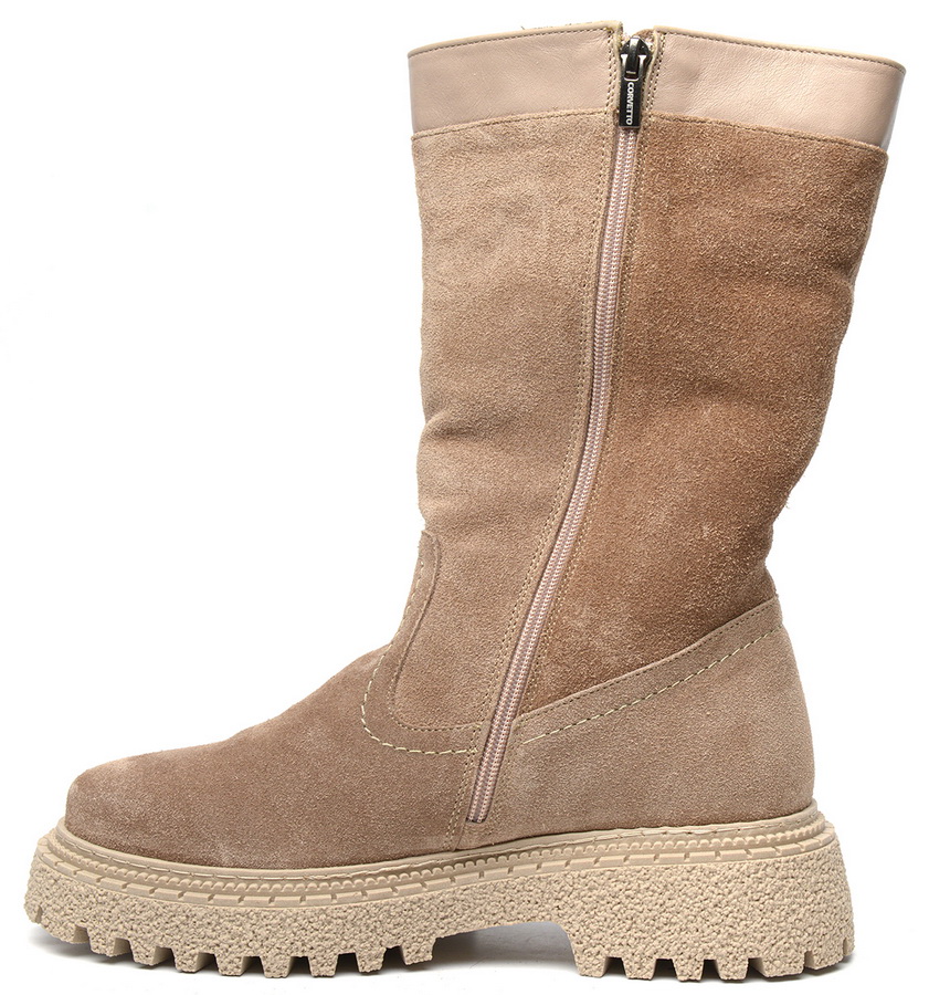 женские сапоги натуральная кожа+велюр /натуральная  шерсть corvetto италия