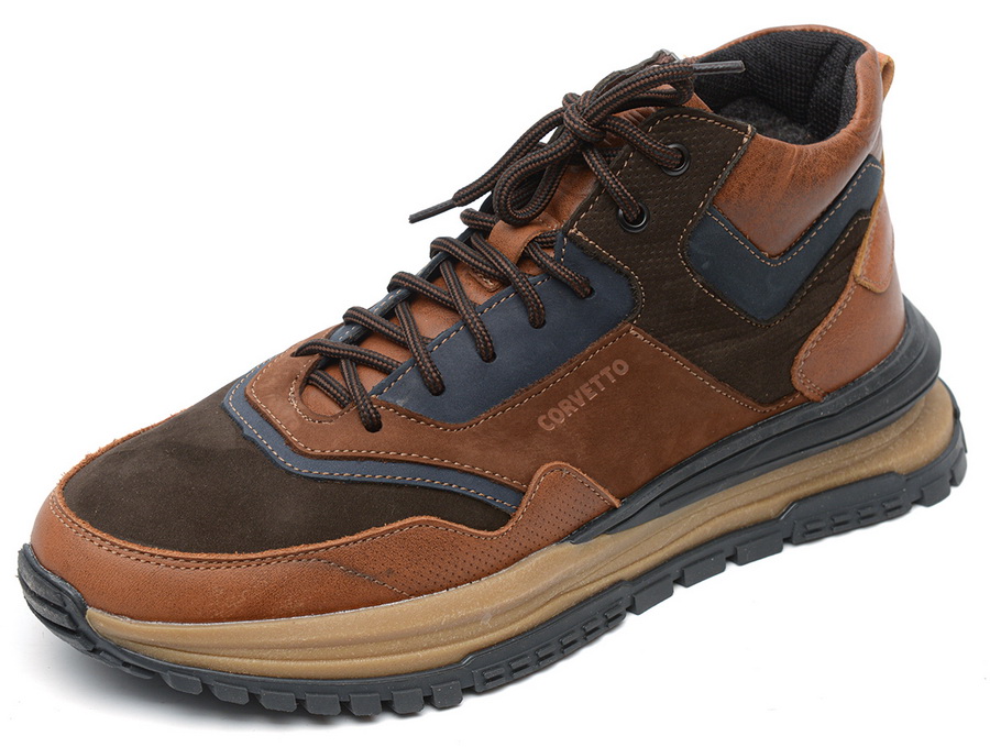 мужские кроссовки натуральная кожа / шерсть corvetto