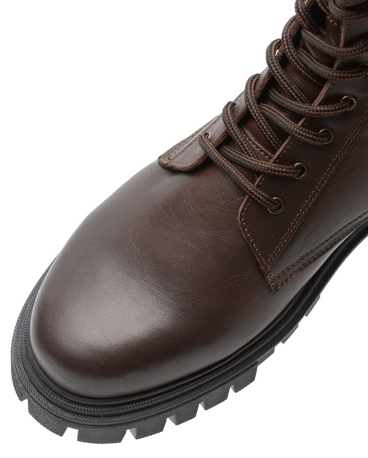 мужские берцы на молнии натуральная кожа / шерсть corvetto