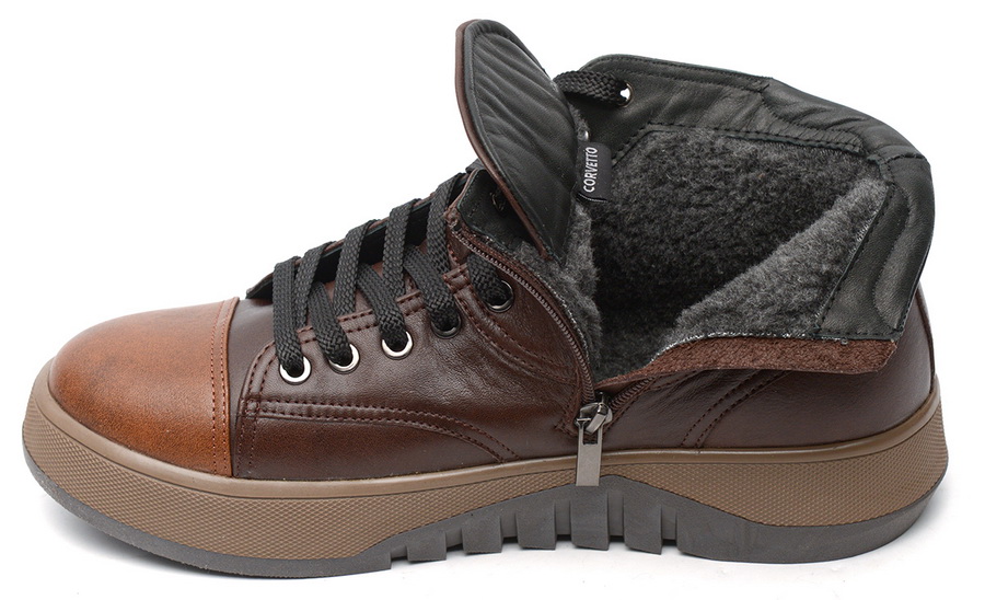 мужские ботинки натуральная кожа / шерсть corvetto