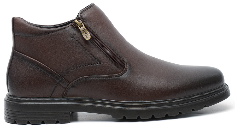 мужские ботинки натуральная кожа/байка gugu