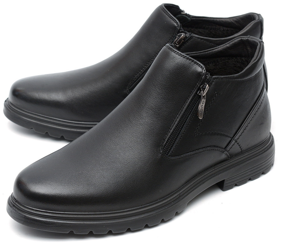 мужские ботинки натуральная кожа/байка gugu