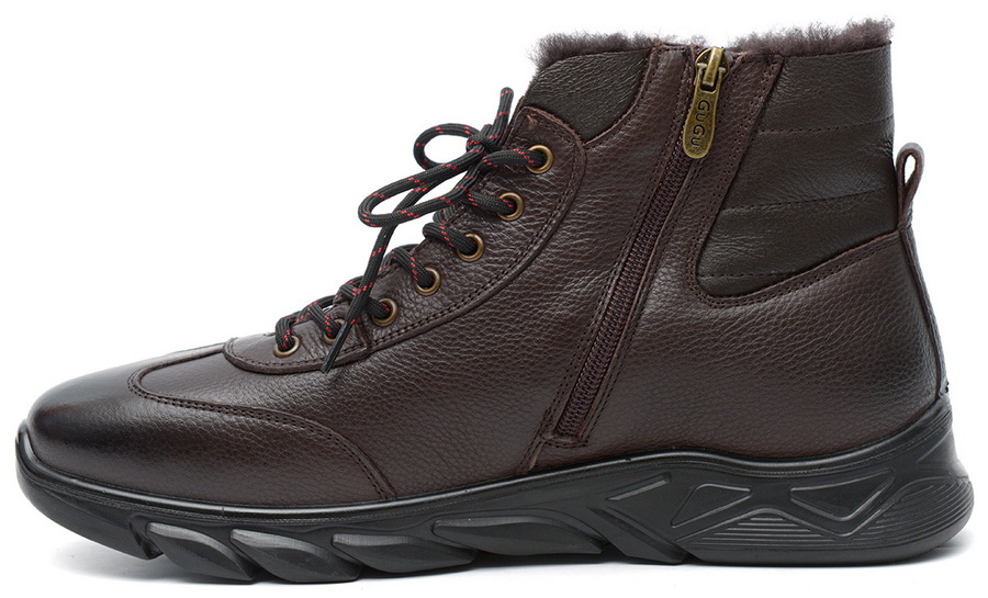 мужские ботинки натуральная кожа / натуральный мех + шерсть gugu