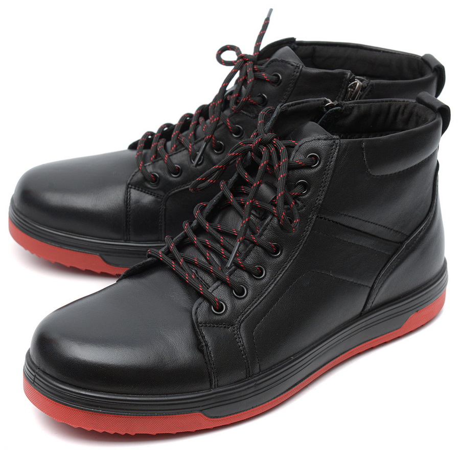 мужские ботинки натуральная кожа / шерсть gugu