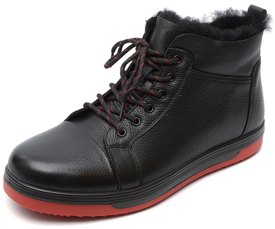 мужские ботинки натуральная кожа / натуральный мех + шерсть gugu