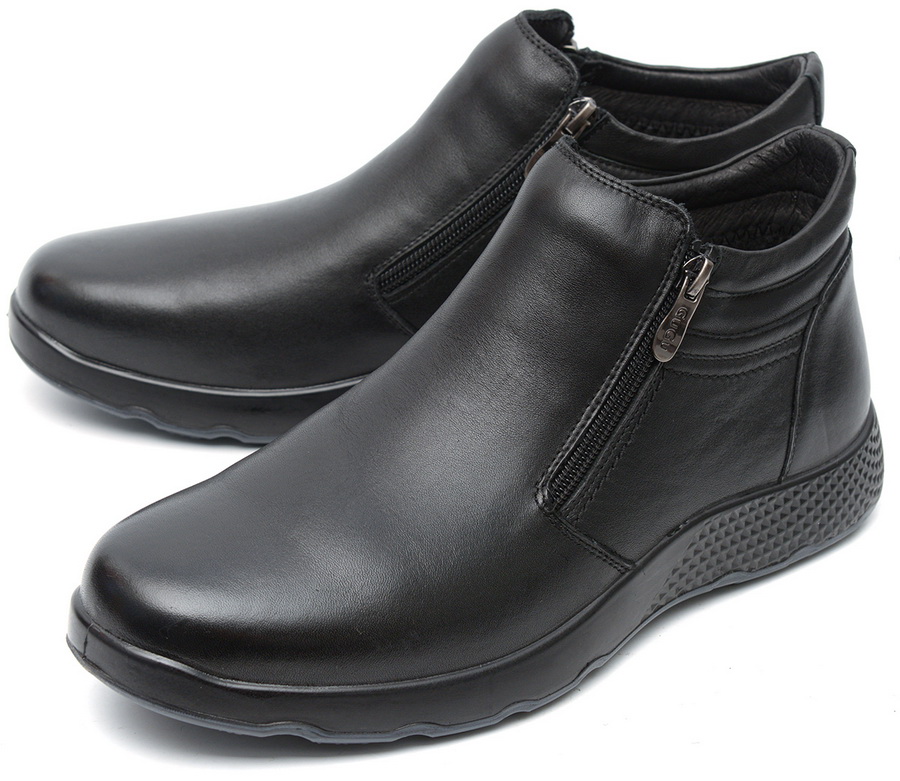 мужские ботинки натуральная кожа / шерсть gugu