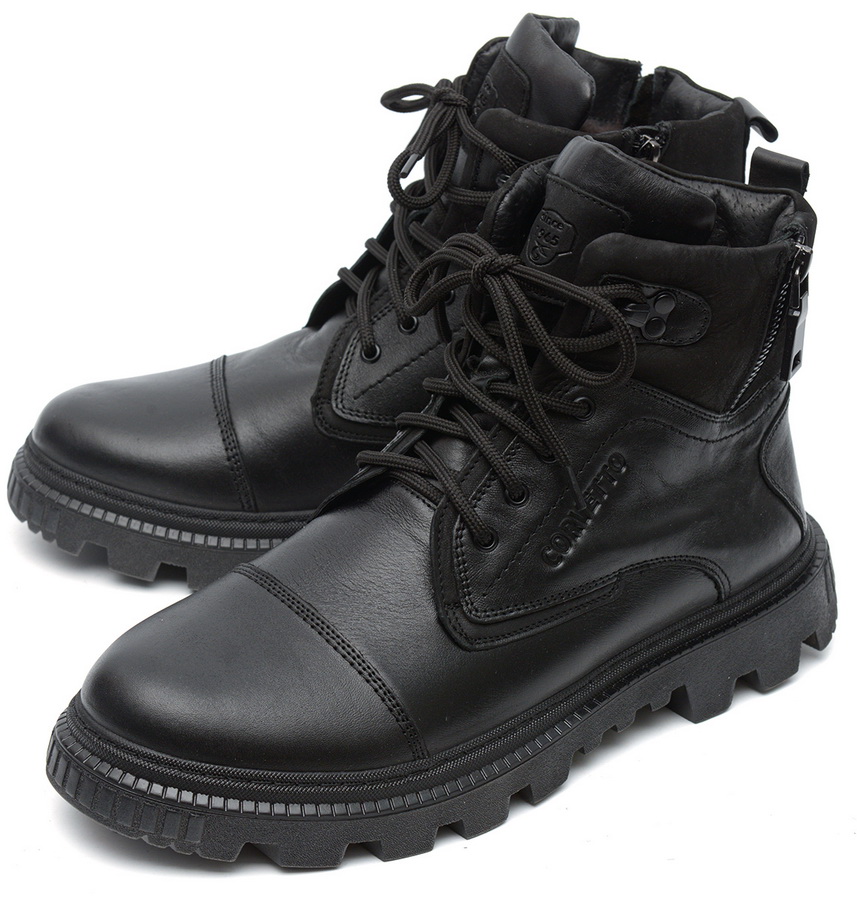 мужские ботинки натуральная кожа / натуральный мех corvetto