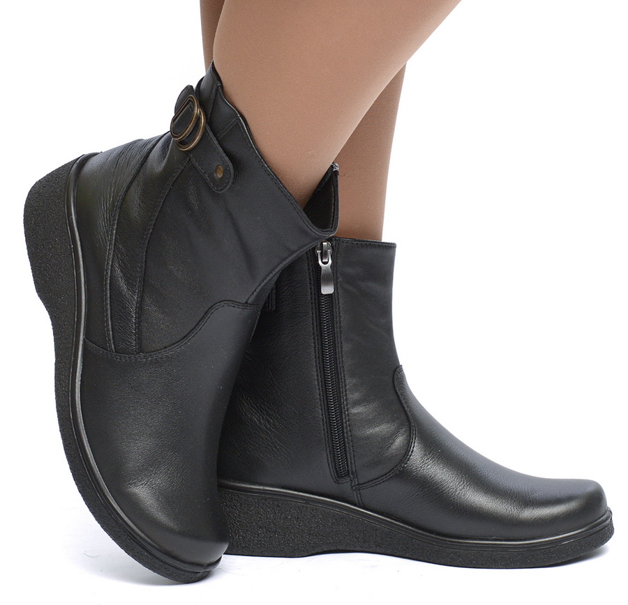 женские полусапоги натуральная кожа / байка росвест россия