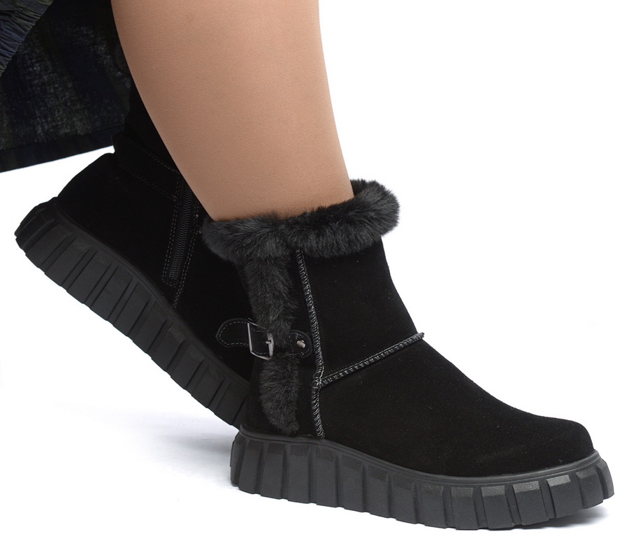 женские ботинки натуральная кожа(велюр) / натуральный мех gugu германия