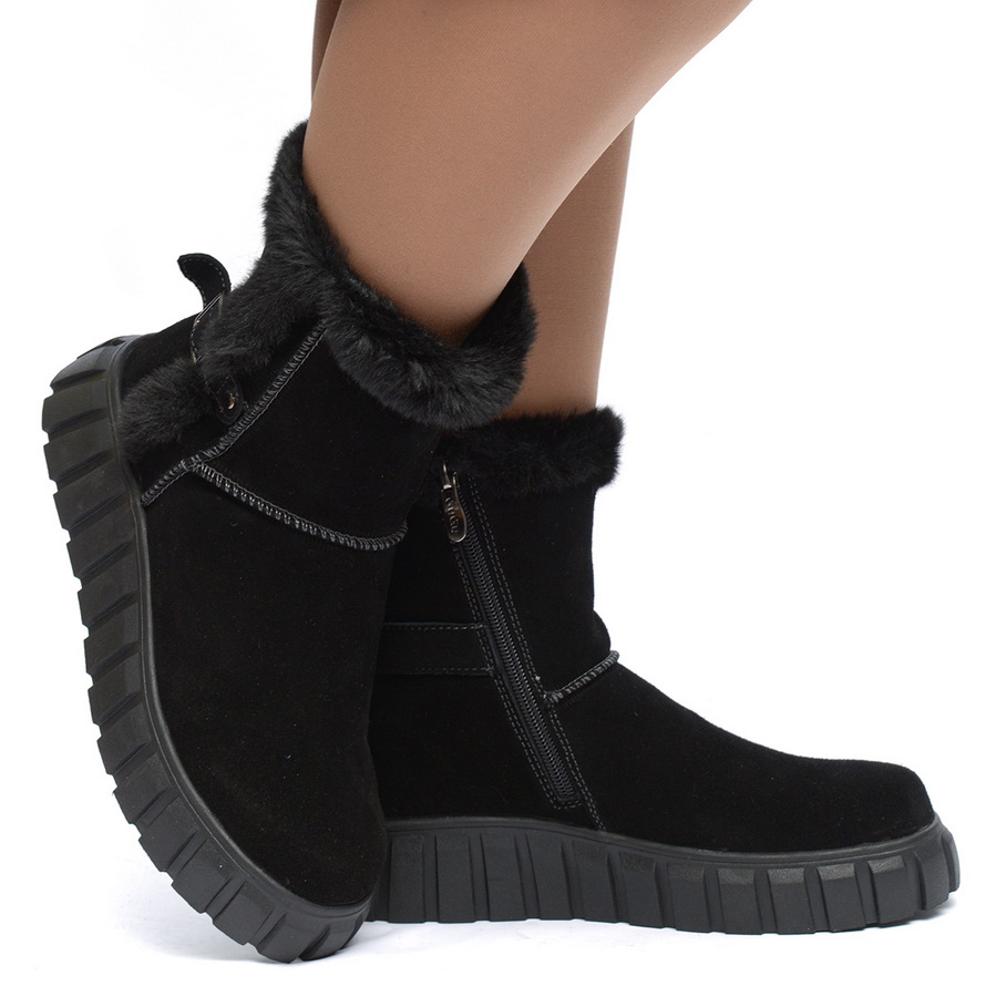 женские ботинки натуральная кожа(велюр) / натуральный мех gugu германия