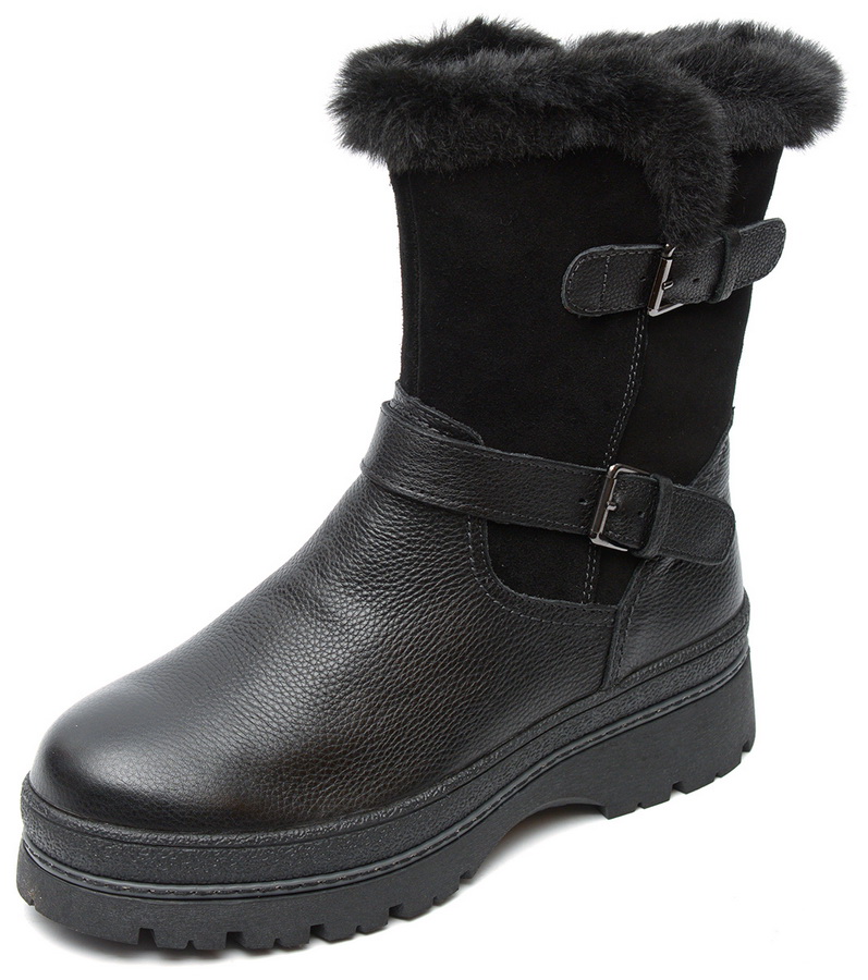 женские полусапоги натуральная кожа + велюр / натуральный мех gugu германия