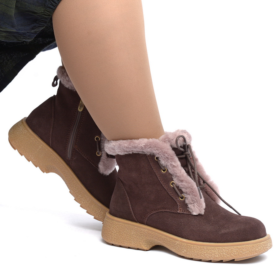 женские ботинки натуральная кожа ( велюр ) / натуральный мех gugu германия