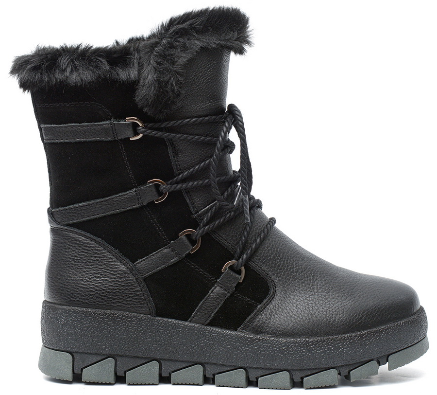 женские полусапоги натуральная кожа + велюр / натуральный мех gugu германия