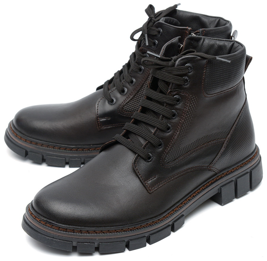 мужские ботинки натуральная кожа / натуральный мех corvetto