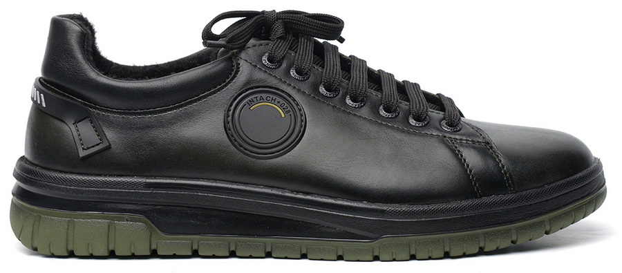 мужские кроссовки натуральная кожа/байка corvetto италия