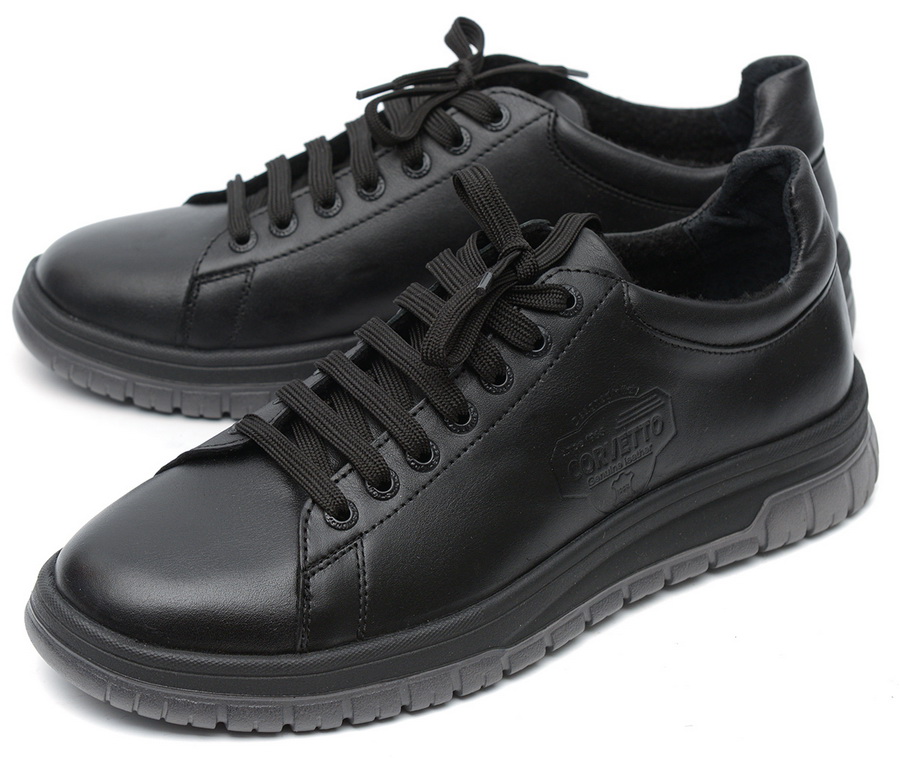 мужские кроссовки натуральная кожа/байка corvetto италия