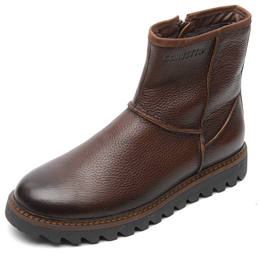 мужские сапоги натуральная кожа / натуральный мех corvetto