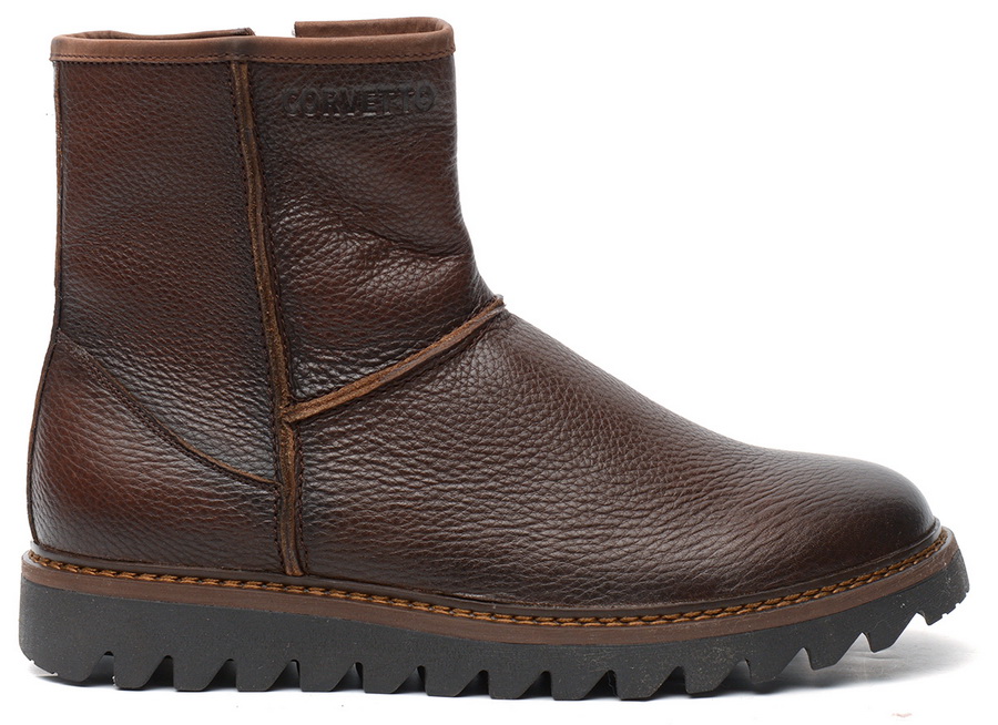 мужские сапоги натуральная кожа / натуральный мех corvetto