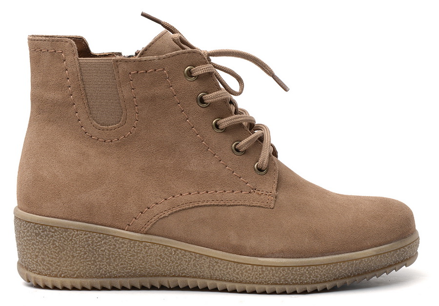 женские ботинки натуральная кожа (велюр)  / шерсть марко беларусь