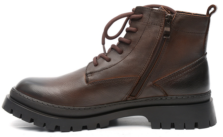 мужские ботинки натуральная кожа / натуральный мех gugu