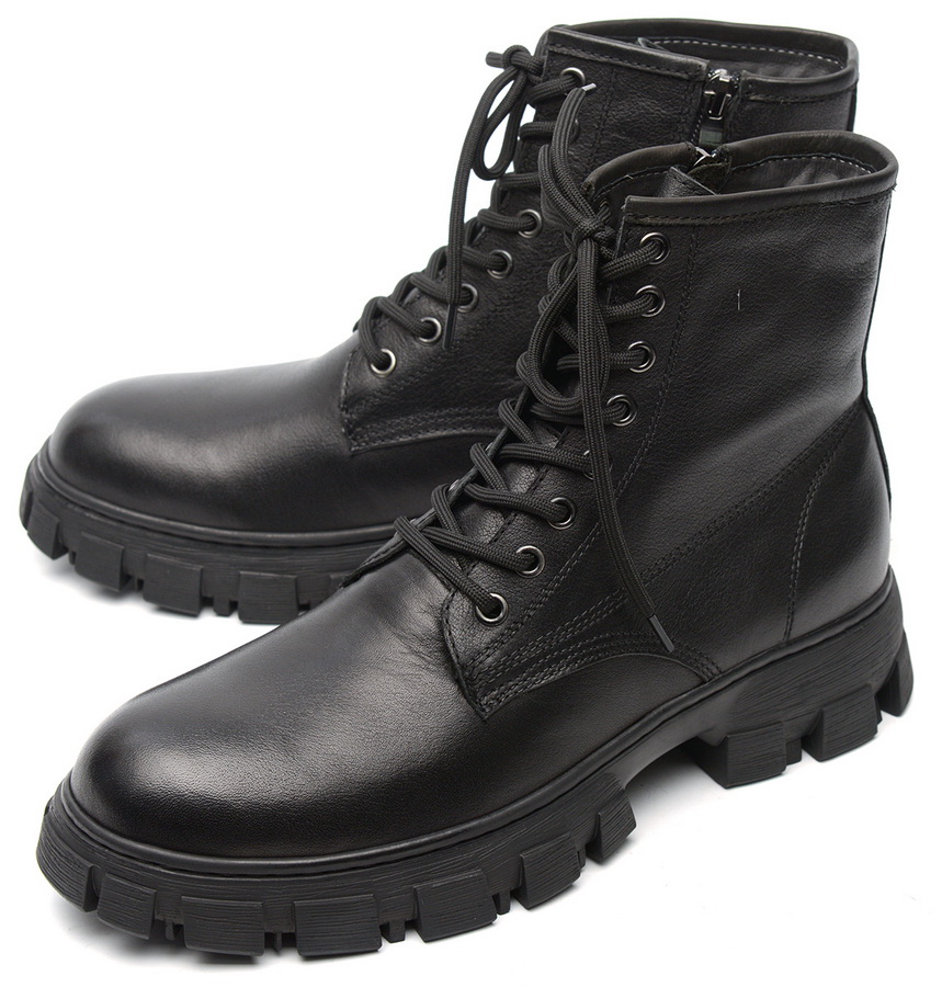 мужские ботинки натуральная кожа / натуральный мех gugu