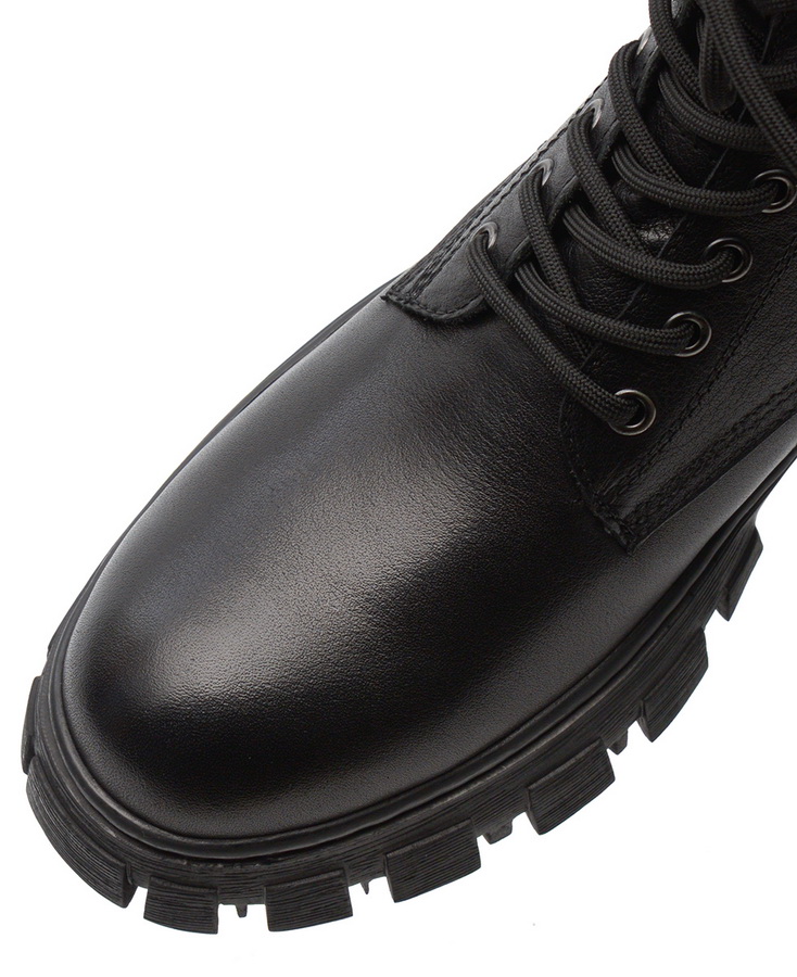 мужские ботинки натуральная кожа / натуральный мех gugu